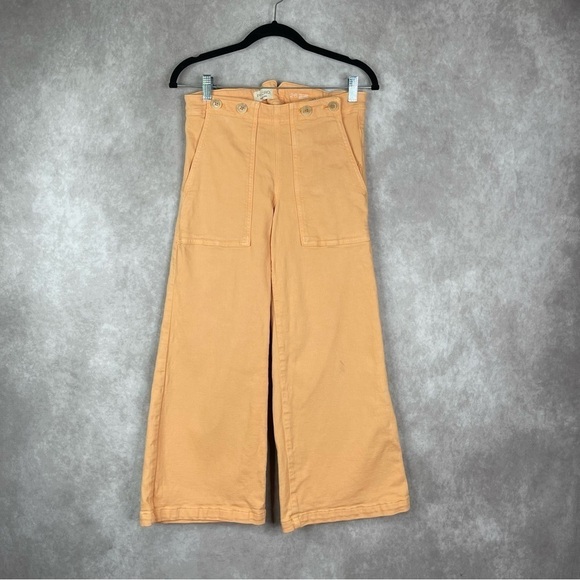 Pilcro By Anthropologie Kit High-Rise Crop Jeans In Petal Peach Women's Sz 26 - Picture 3 of 10